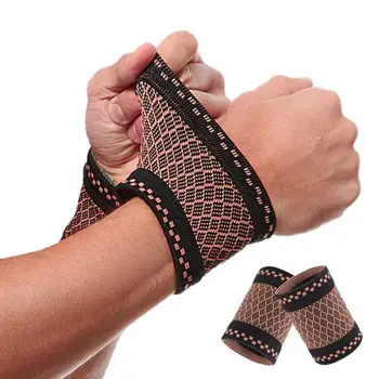 1 пара наручных щитков, профессиональный спортивный Фитнес-бандаж для запястья, защита запястья, Эластичный трикотажный компрессионный браслет