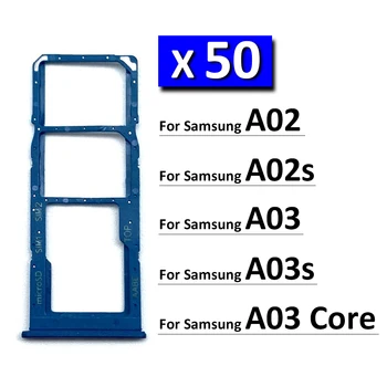 50 шт./лот, Оригинальная Новинка Для Samsung Galaxy A02 A02s A03s A03 Core Лоток для SIM-карт Слот Держатель Адаптер Аксессуары