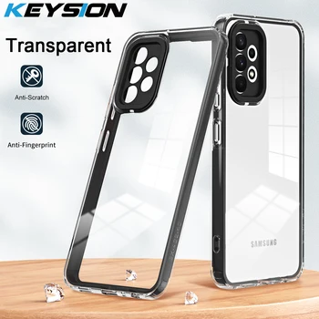 KEYSION Противоударный Прозрачный Чехол для Samsung A53 A73 A33 5G A23 A13 Прозрачный TPU + PC Задняя крышка телефона для Galaxy A52S A51 A32 4G