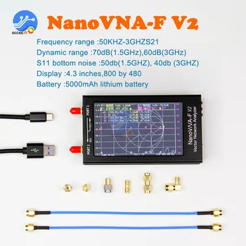 NanoVNA V2 3G Векторный сетевой анализатор 4,3 Дюйма NanoVNA-F V2 Антенный анализатор Модернизированная версия 50 кГц-3000 МГц