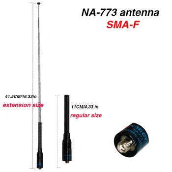 Гибкая Женская Антенна для Двухдиапазонной Рации Nagoya NA-773 SMA VHF UHF для Kenwood BaoFeng UV-5R UV-82 BF-888S UV 5R UV82